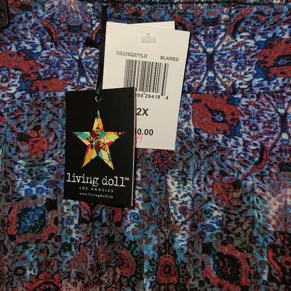 FINAL💰SALE💲- NWT Rust & Blue Crinkle Shorts - Picture 5 of 9